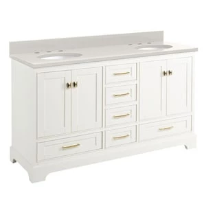 Coupon π Signature Hardware Quen 59-1/4 in. Floor Mount Vanity in White π 3 Coupon π Signature Hardware Quen 59-1/4 in. Floor Mount Vanity in White π