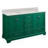 Best Sale 🤩 Signature Hardware Quen 59-1/4 in. Floor Mount Vanity in Emerald Green ⭐ -Signature Hardware Shop Query 2904