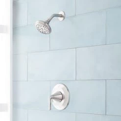 New 😍 Signature Hardware Provincetown 1.8 gpm Multi Function Shower Faucet Trim with Single Lever Handle in Brushed Nickel 🛒
