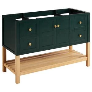 Discount π Signature Hardware Olsen 48 in. Floor Mount Vanity in Hunter Green with White π 8 Discount π Signature Hardware Olsen 48 in. Floor Mount Vanity in Hunter Green with White π - Image 6