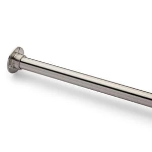 New π Signature Hardware 84 in. Wall Mount Straight Shower Rod in Brushed Nickel π 3 New π Signature Hardware 84 in. Wall Mount Straight Shower Rod in Brushed Nickel π
