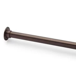 Buy 🥰 Signature Hardware 84 in. Wall Mount Straight Shower Rod in Oil Rubbed Bronze 🎁