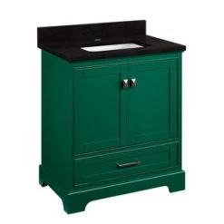 Cheap 🧨 Signature Hardware Quen 29-3/4 in. Floor Mount Vanity in Emerald Green 🔥