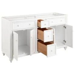 Cheapest 💯 Signature Hardware Cottage 60 in. Floor Mount Vanity in Distressed Chalk White 🔔 -Signature Hardware Shop Query 2953