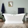 Deals 😉 Signature Hardware Langly 72 x 30 in. Freestanding Bathtub with Rear Center Drain in White 👍 -Signature Hardware Shop Query 297
