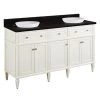 Budget 😉 Signature Hardware Elmdale 60-1/8 in. Floor Mount Vanity in White ❤️ -Signature Hardware Shop Query 2972