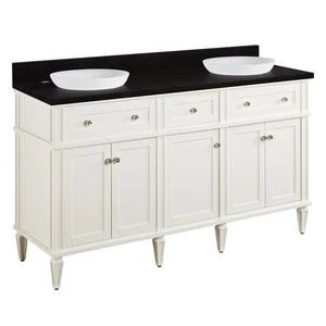 Budget π Signature Hardware Elmdale 60-1/8 in. Floor Mount Vanity in White β€οΈ 3 Budget π Signature Hardware Elmdale 60-1/8 in. Floor Mount Vanity in White β€οΈ