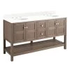 Cheap 🔥 Signature Hardware Olsen 60 in. Floor Mount Vanity in Ash Brown 🧨 -Signature Hardware Shop Query 2984