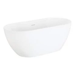 Flash Sale 🧨 Signature Hardware Hibiscus 59 x 29-1/2 in. Freestanding Soaker Bathtub with Center Drain in White 😍 -Signature Hardware Shop Query 3