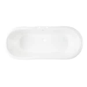 Deals π Signature Hardware Langly 72 x 30 in. Freestanding Bathtub with Rear Center Drain in White π 6 Deals π Signature Hardware Langly 72 x 30 in. Freestanding Bathtub with Rear Center Drain in White π - Image 4