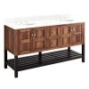 Outlet π Signature Hardware Olsen 60 in. Floor Mount Vanity in Pecan Brown with Black π₯° 1 Outlet π Signature Hardware Olsen 60 in. Floor Mount Vanity in Pecan Brown with Black π₯° -Signature Hardware Shop Query 3002