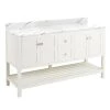 Cheapest 🤩 Signature Hardware Olsen 60 in. Floor Mount Vanity in White 😉 -Signature Hardware Shop Query 3020
