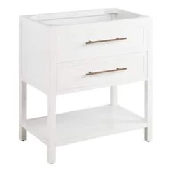 Promo 💯 Signature Hardware Robertson 30 in. Floor Mount Vanity in White 🎁 -Signature Hardware Shop Query 3041