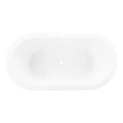 Brand new 👍 Signature Hardware Leith 61 x 31-3/8 in. Freestanding Acrylic Soaking Bathtub with Center Drain in White 🌟 -Signature Hardware Shop Query 306