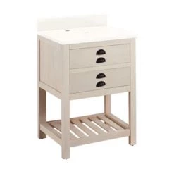 Brand new 🎉 Signature Hardware Ansel 24 in. Floor Mount Vanity in Whitewash Pine 🤩