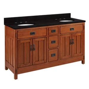 Brand new π Signature Hardware American Craftsman 60 in. Floor Mount Vanity in Autumn Wheat π₯ 3 Brand new π Signature Hardware American Craftsman 60 in. Floor Mount Vanity in Autumn Wheat π₯