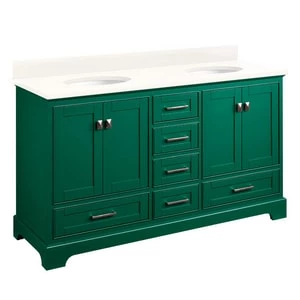 Promo π Signature Hardware Quen 59-1/4 in. Floor Mount Vanity in Emerald Green π 3 Promo π Signature Hardware Quen 59-1/4 in. Floor Mount Vanity in Emerald Green π