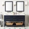 Brand new 💯 Signature Hardware Robertson 60 in. Floor Mount Vanity in Midnight Navy Blue, Arctic Snow with White 🌟 -Signature Hardware Shop Query 3191