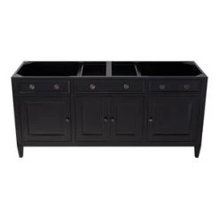 Deals 😉 Signature Hardware Hawkins 72 in. Floor Mount Vanity in Black 👍 -Signature Hardware Shop Query 3198