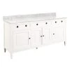 Hot Sale 🌟 Signature Hardware Hawkins 72 in. Floor Mount Vanity in White ✨ -Signature Hardware Shop Query 3199