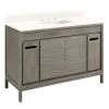 New 🎉 Signature Hardware Becker 48 in. Floor Mount Vanity in Grey Wash 🛒 -Signature Hardware Shop Query 3205