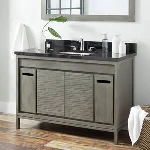 New π Signature Hardware Becker 48 in. Floor Mount Vanity in Grey Wash π 7 New π Signature Hardware Becker 48 in. Floor Mount Vanity in Grey Wash π - Image 5