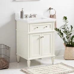 Top 10 😍 Signature Hardware Elmdale 24-1/8 in. Floor Mount Vanity in White 😍