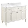 Flash Sale 🔔 Signature Hardware Elmdale 48-1/8 in. Floor Mount Vanity in White 😍
