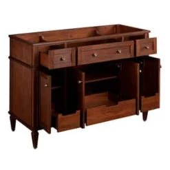 Deals ❤️ Signature Hardware Elmdale 48-1/8 in. Floor Mount Vanity in Antique Brown 🎉 -Signature Hardware Shop Query 3253