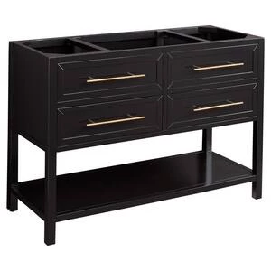 Wholesale ⌛ Signature Hardware Robertson 48 in. Floor Mount Vanity in Black ⌛ 5 Wholesale ⌛ Signature Hardware Robertson 48 in. Floor Mount Vanity in Black ⌛ - Image 3