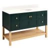 New ⌛ Signature Hardware Olsen 48 in. Floor Mount Vanity in Hunter Green with White ❤️ -Signature Hardware Shop Query 3271
