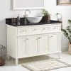 Budget 🎁 Signature Hardware Elmdale 48-1/8 in. Floor Mount Vanity in White 😉