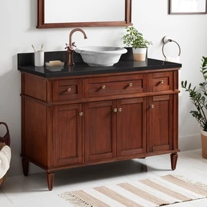 Flash Sale π Signature Hardware Elmdale 48-1/8 in. Floor Mount Vanity in Antique Brown π 3 Flash Sale π Signature Hardware Elmdale 48-1/8 in. Floor Mount Vanity in Antique Brown π