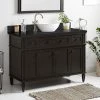 Promo 😍 Signature Hardware Elmdale 48-1/8 in. Floor Mount Vanity in Charcoal Black 🧨