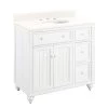 Outlet 😉 Signature Hardware Cottage 36 in. Floor Mount Vanity in Distressed Chalk White 🤩 -Signature Hardware Shop Query 3320
