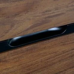 Brand new 🧨 Signature Hardware Bivins 60-1/8 in. Floor Mount Vanity in Walnut with Black ✨ -Signature Hardware Shop Query 3331