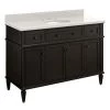 Cheapest ✨ Signature Hardware Elmdale 48-1/8 in. Floor Mount Vanity in Charcoal Black 👍 -Signature Hardware Shop Query 3352
