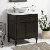 Best Sale 🧨 Signature Hardware Elmdale 30 in. Floor Mount Vanity in Charcoal Black 👏 -Signature Hardware Shop Query 3376