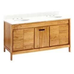 Hot Sale π Signature Hardware Becker 59-3/4 in. Floor Mount Vanity in Natural Teak π₯°