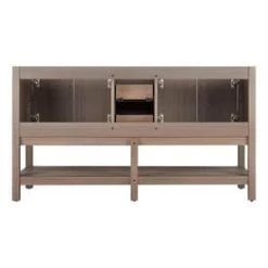 Discount ✔️ Signature Hardware Olsen 60 in. Floor Mount Vanity in Ash Brown 👏 -Signature Hardware Shop Query 3424