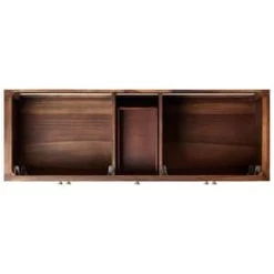 Brand new ✔️ Signature Hardware Olsen 60 in. Floor Mount Vanity in Pecan Brown with Black 🔔 -Signature Hardware Shop Query 3443