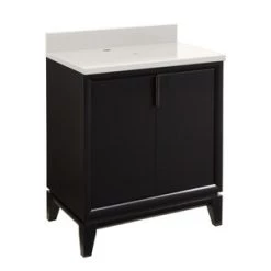 Cheapest π Signature Hardware Talyn 30 in. Floor Mount Vanity in Black π₯