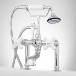 Best deal ✔️ Signature Hardware Telephone Three Handle Roman Tub Faucet in Chrome 💯