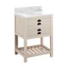 Outlet 😀 Signature Hardware Ansel 24 in. Floor Mount Vanity in Whitewash Pine ✔️