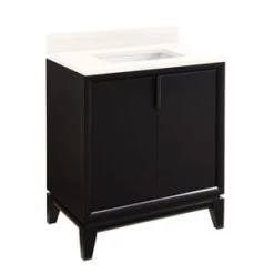 Wholesale 🔥 Signature Hardware Talyn 30 in. Floor Mount Vanity in Black 🤩