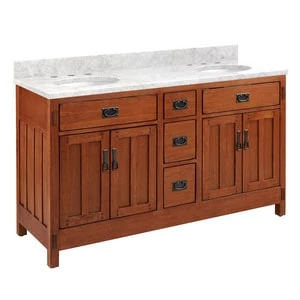 Cheapest π Signature Hardware American Craftsman 60 in. Floor Mount Vanity in Autumn Wheat π 3 Cheapest π Signature Hardware American Craftsman 60 in. Floor Mount Vanity in Autumn Wheat π