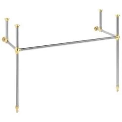 Best Pirce π Signature Hardware Complete Console Leg in Polished Chrome with Polished Brass π―