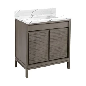 Wholesale ✔️ Signature Hardware Becker 29-7/8 in. Floor Mount Vanity in Grey Wash ⌛ 3 Wholesale ✔️ Signature Hardware Becker 29-7/8 in. Floor Mount Vanity in Grey Wash ⌛
