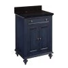 Buy 🔔 Signature Hardware Keller 24 in. Floor Mount Vanity in Vintage Navy Blue ⭐