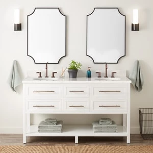 Deals π Signature Hardware Robertson 60 in. Floor Mount Vanity in White β¨ 3 Deals π Signature Hardware Robertson 60 in. Floor Mount Vanity in White β¨